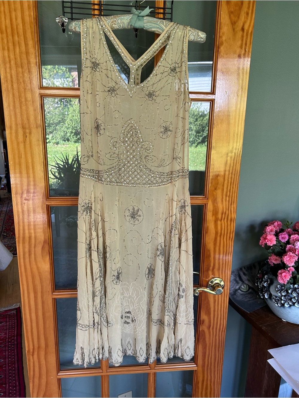 Rare Art Deco 1930 Flapper Dress Amazing Sparkle